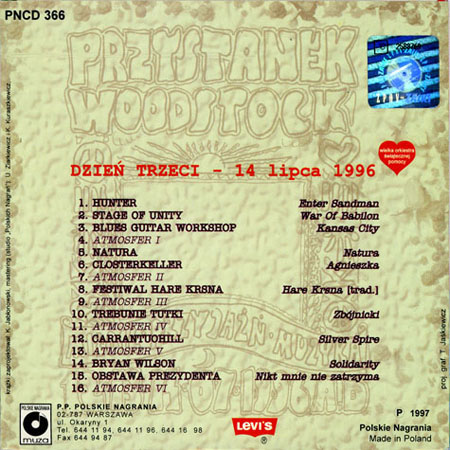 Swawolny Dyzio 3CD Przystanek Woodstock 96 CD 3 back